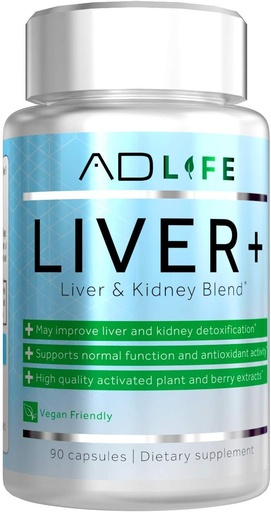 [BRSWGEDRBV7WC2DP] AD Liver+ Liver Cleanse & Detox proiektua, Liver Supplement (90 kapsula)