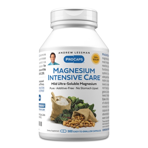 [BRSWIGYIOJ4RWCTC] Andrew Lessman ProCaps Magnesium Intensive Care 200 mg 500 Capsules | 200 mg highly absorbable Magnesium blend. Gentle on sensitive stomachs with no additives, sodium or gluten.