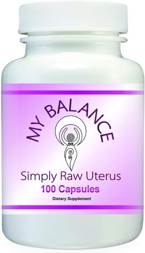 [BRSWGAYQBECGGDQ6] Simply Raw Uterus Glandular for Women's Health. Raw Bovine Uterus Glandular 100 Capsules for Hormonal Support.