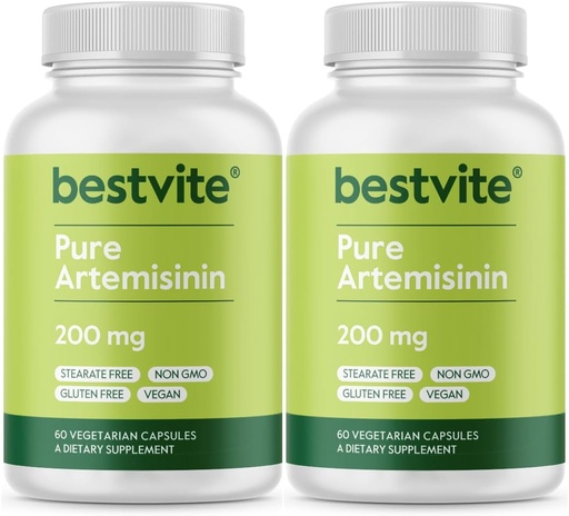 [BRSWGBABOJ4AKFA3] BESTVITE Artemisin 200mg (120 Vegetariánske kapsuly) (2-Pack) - No Stearantes - No Flow Agents - Vegan - Gluten Free - Non GMO
