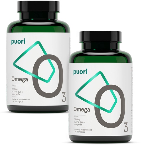 [BRSWGCQYBN5Q2CI2] Puori Omega 3 Fish Oil Supplement - Ultra Pure & Burpless Wild Caught Fish Oil with 2000mg Omega 3 Fatty Acids,1250mg EPA & 500mg DHA Supports Heart, Brain & Eye Health - IFOS Certified - 240 Softgels