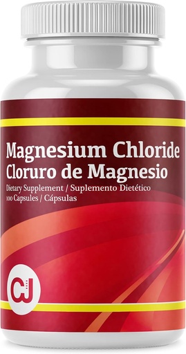 [BRSW2FAHAEBQA2DX] Magnesium Chloride - Cloruro de Magnesio, 100 Capsules, Essential Mineral Supplement, Relaxation