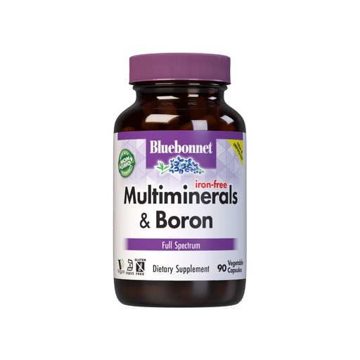 [BRSWIYQAO4HRMHIZ] Bluebonnet Multi Mineral Plus Boron Vegetarian Capsules without Iron,White 90 Count