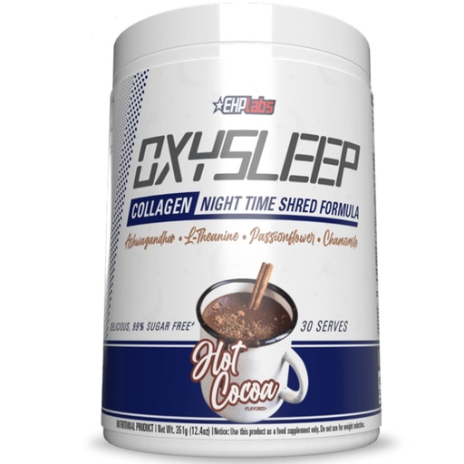 [BRSRMHYYC4MQG3IY] EHP Labs OxySleep Collagen Peptides Powder Night Time Shred - Promotes Deep Sleep & Shredding, Skin, Bones & Muscle Support, Pasture-Raised Bovine Collagen, Type I & III, 30 Servings (Hot Cocoa)