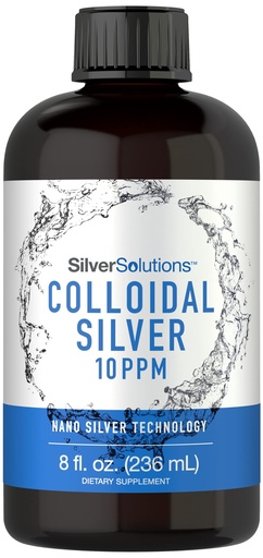 [BRSRMAADDIORGAD2] Carlyle Colloidal Silver | 10 PPM | 8 oz (236 mL) | Nano Silver Technology Solutions | Vegetarian, Non-GMO, & Gluten Free Supplement