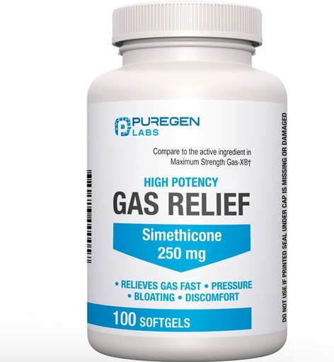[BRSW2EIOPIBAYFY2] Maximum Strength Gas Relief Softgels with Simethicone 250 mg Relieve Pressure, Bloating and Painful Discomfort Compare to Gas-X and Phazyme -100 Count