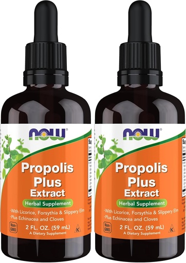 [BRSRAY3RO57WMH34] NOW Supplements, Propolis Plus Extract Liquid with Dropper, Herbal Supplement, 2-Ounce (Pack of 2)