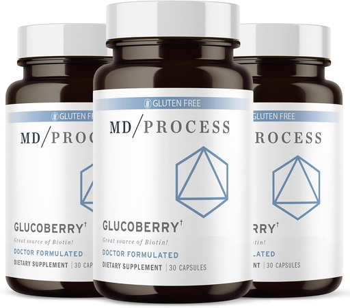 [BRSRO2Y7DEMQE3L5] GlucoBerry Maqui Berry Extract with Chromium Picolinate for Blood Health Support - with Biotin and Gymnema Sylvestre - Doctor Formulated - 30 Capsules, 3 Pack