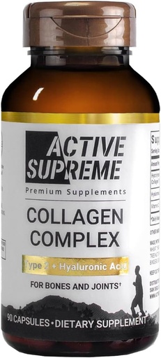 [BRSWGAIZCQDWKHQ2] Collagen Pills Tipo 2 para juntas más sanas - Grass Fed Beef Collagen Hidrolyzed Tipo 2 Cápsulas con vitamina C y ácido hialurónico