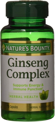 [BRSWIY3ZO4AR2DL4] Nature's Bounty - Ginseng Complex Plus Royal Jelly - 75 Capsules