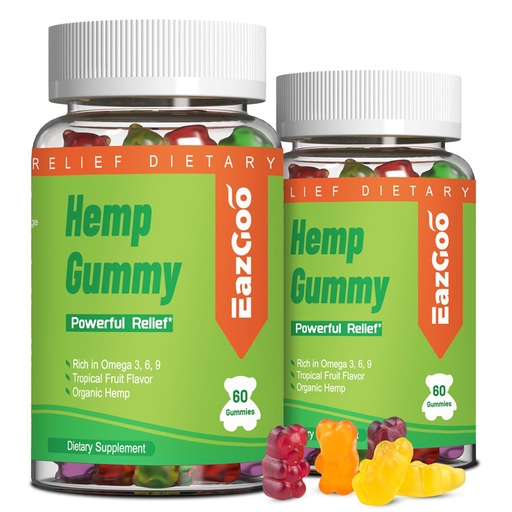 [BRSROCD2AF7A43TV] Natural Hemp Gummies 2,000,000 XXL Extra Strength - Vegan, Low Sugar, Non-GMO - 120 Counts