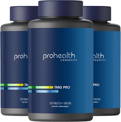 [BRSRAAYPAUCGYHL4] ProHealth Longevity  по TMG Добавки (алтерналин), Betaine Anhydrous - 1000 mg, 120 таблетки - Methylation support (3 Pack)