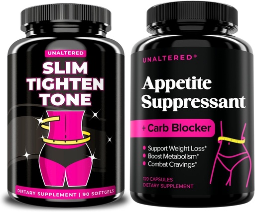 [BRSRMFT7OUIBOH36] UNALTERED Belly Fat Burner & Appetite Suppressant - Weight Loss Bundle for Women - 1 Month Supply