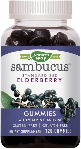 [BRSW2ZYROYCQIFAZ] Nature's Way Sambucus Elderberry with Vitamin C and çinko, 120 Gummies