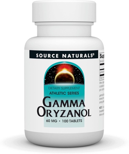 [BRSWIGT6BEDAGEQ3] Source Naturals Gamma Oryzanol 60 mg - Athletic Series Dietary Supplement - 100 Tablets