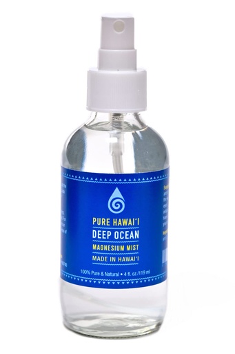 [BRSROYICBYNRY33G] Pure Hawaii Deep Ocean Magnesium Mist Spray 100% Pure & Natural 4oz. Bottle – Pure Magnesium Chloride – Made in Hawaii