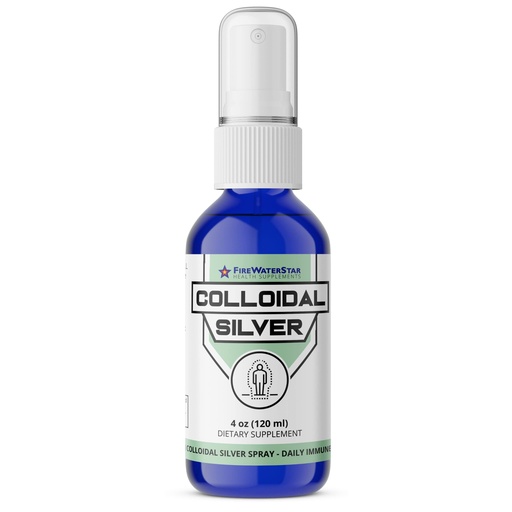 [BRSW2AYKCFYQ4FLH] FWS Colloidal Silver Spray - 4 oz - Clear Silver - 50 ppm - 99.99% Pure Silver - Daily Immune Support