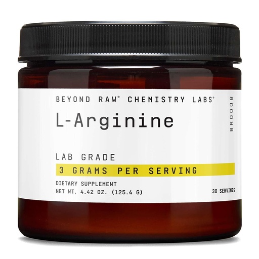 [BRSWKHAIBEIQECYV] BEYOND RAW Chemistry Labs L-Arginine Powder, Fuels Exercise and Supports Recovery, 30 Servings
