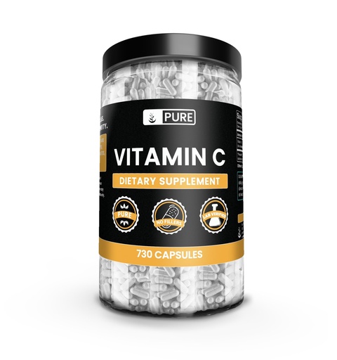 [BRSWYZ36OAPBSG3H] Pure Original Ingredients Vitamin C (730 Capsules) No Magnesium Or Rice Fillers, Always Pure, Lab Verified