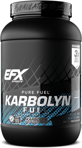 [BRSWIHYGCIMRY2YZ] EFX Sports Karbolyn Fuel | Fast-Absorbing Carbohydrate Powder | Carb Load, Sustained Energy, Quick Recovery | Stimulant Free | 36 Servings (Blue Razz Watermelon)