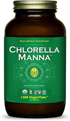 [BRSWIZ3RCEGQ4YLU] HealthForce SuperFoods Chlorella Manna - Tablets - 1200 Vegan Tablets