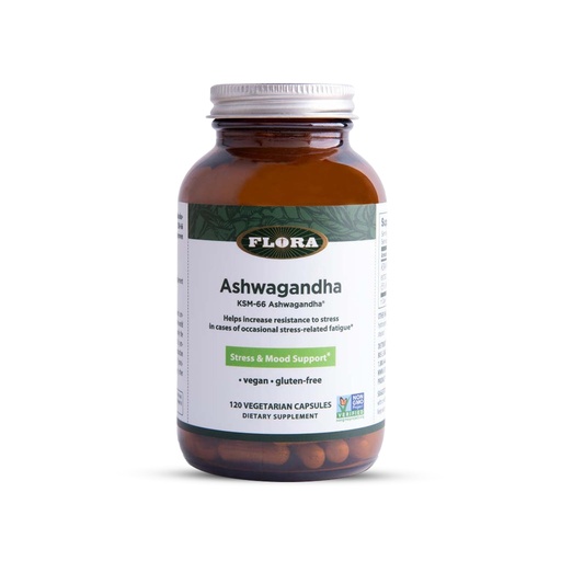 [BRSROGD4CR5QODTD] Flora Ashwagandha - KSM-66 - Stress Support Herbal Supplement - Aids Better Sleep & Athletic Performance - Vegan, Non-GMO & Gluten-Free - 120 Vegetarian Capsules