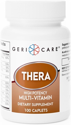 [BRSROCA2PIIRQHI4] GeriCare Thera High Poty Multivitamin Caplets, Barreja de vitamines i Mines a assegurar-se del màxim suport contra la protecció antioxixant suplementari, 100 comte de 1)