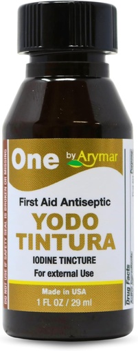 [BRSWGAYZCMIGOETL] Arymar jodine Tincture, YODO Tintura 2% Topinis tirpalas smulkiems gabalėliams, kremams, deginiams, 1 Fl Oz