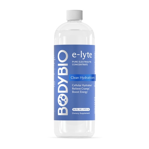 [BRSWYYITBF6WYH3K] BodyBio e-lyte - Liquid Electrolyte Concentrate for Clean Hydration, Energy & Cramp Relief - No Sugar, No Artificial Flavors, No Fillers, Keto Friendly