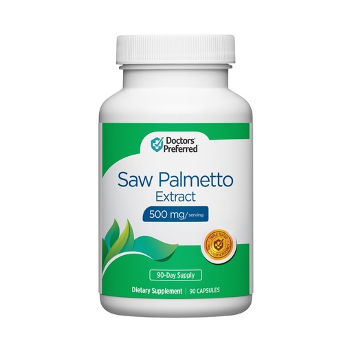 [BRSRAGLQCAAWED3H] DOCTORS' PREFERRED Saw Palmetto for Men and Women Extract Supplement — 500 mg/Serving | 90 Capsules