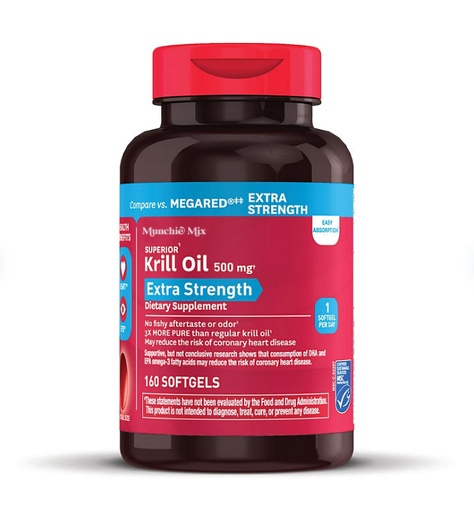 [BRSROGARBV6BOALA] MUNCHIE MIX Extra-Strength Krill Oil, 500 mg (160 ct.)