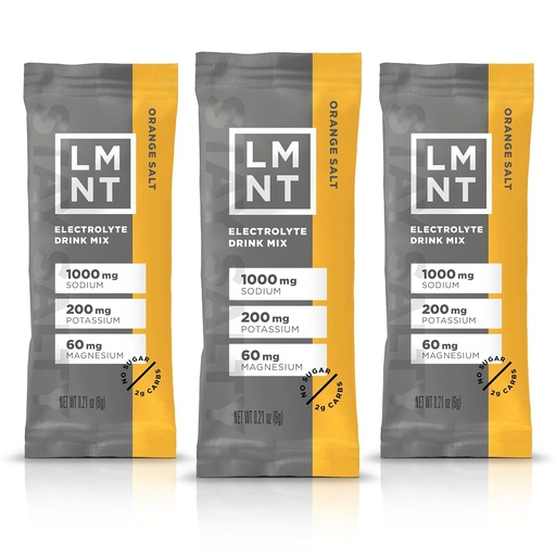 [BRSWYZQCCMHRQC3Z] LMNT Keto Electrolyte Toz Paketleri / Paleo Hydration Toz| No Sugar, No Yapay Malzemeler | Orange Salt | 30 Stick Packs
