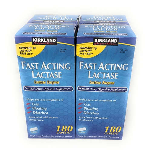 [BRSWIY37BEGQ4FDC] Kirkland signature fast acting lactase, (4 Pack) 720 caplets