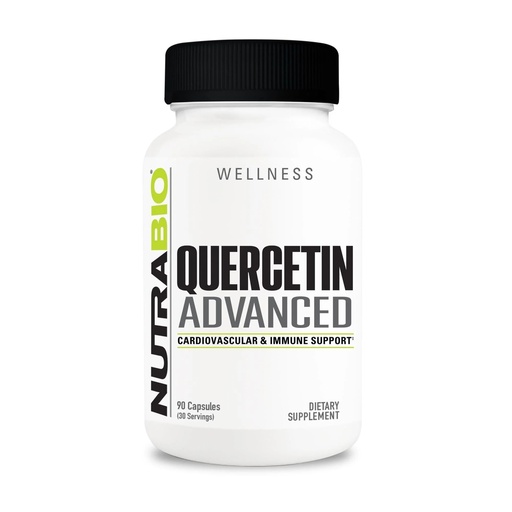 [BRSRMFI7CUPWACA7] NutraBio Quercetin Advanced with Added Vitamin C and Bromelain - Potent Antioxidant - 90 Capsules - Dietary Supplement