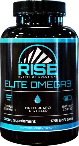 [BRSWGZYCAQOWEYAU] Elite Omega 3 Nutritional Supplement – Omega-3 Fatty Acids Including EPA and DHA – Heart and Immune Support – No Fishy Aftertaste, 120 Softgels