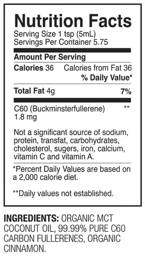 [BRSROHQ2CQCGMYD4] C60 Purple Power Cinnamon Flavored C60 MCT Coconut Oil - Travel Size - Organic Cold-Pressed Coconut Oil - 99.99% Pure C60 Carbon Fullerenes - Boost Energy & Mental Focus (1oz)