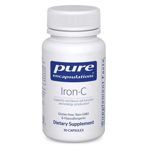 [BRSRMFALCQMBOAY2] Pure Encapsulations Iron-C - 15 mg - 175 mg Vitamin C - Red Blood Cell Support* - Energy Production - Highly Bioavailable Iron Pill - Gluten Free & Vegan - 30 Capsules
