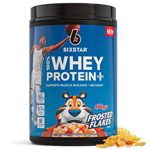 [BRSROGTYCEHG2FLL] Six Star Whey Protein Powder Plus - Muscle Building & Recovery Formula with Whey Isolate Powder, BCAAs, 30g Protein, Immune Support - Post-Workout Supplement - Kellogg’s Frosted Flakes Flavor, 1.8 lbs