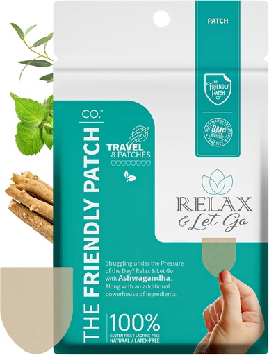 [BRSROZQLBADRQG37] The Friendly Patch - Relax & Let Go with Ashwagandha, Gaba & Gotu Kola - Formerly known as Zen Patches 8 pack