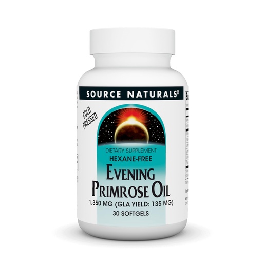 [BRSWIY35AQJRSHAV] Source Naturals Evening Primrose Oil - Hexane-Free - 1350mg - GLA Yield: 135 mg - Cold-Pressed - 30 Softgels