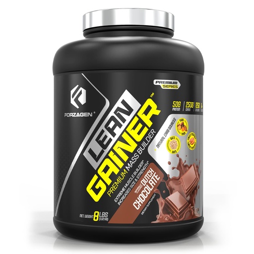 [BRSRMZQLBEPAKCT3] Forzagen Lean Gainer Premium Mass Builder | Mass Gainer Protein Powder for Men & Women | High Calorie Protein, Weight Gain, Bulk, Muscle Building Supplement | Dutch Chocolate, 8 lbs. (11 Servings)