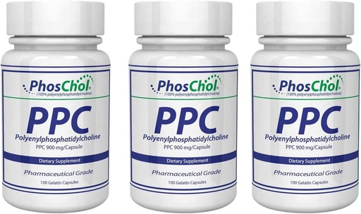 [BRSWIYD6BEMBO2TK] Nutrasal PhosChol PPC Polyenyl PhosphatidylCholine Choline Supplement 900mg 300 Gelatin Capsules