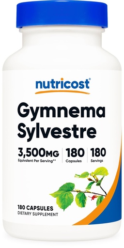 [BRSW2EI6DMFGY3DH] Nutricost Gymnema Sylvestre Extract 180 Capsules for 180 Servings Per Bottle - GMO Free, Gluten Free, and Vegetarian Friendly