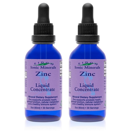 [BRSROEDYCB7QOCQY] Eidon Ionic Minerals Liquid Zinc Concentrate - Ionic Zinc Sulfate Supplement Drops for Men, Women, & Kids, Support Immune System, Hair and Skin, Liver and Kidney Health - 2 oz, 2 Pack