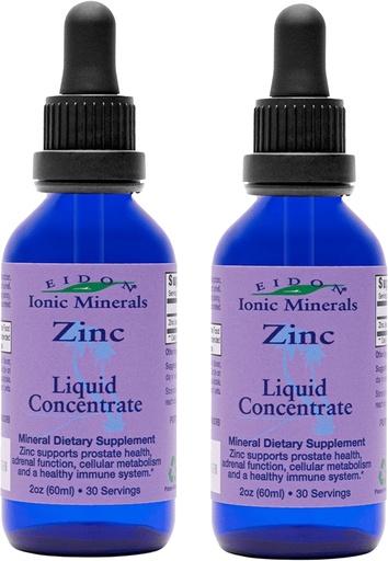 [BRSROEDYCB7QOCQY] Eidon Mines inalds Licencs Zinc focus - Zinc suplementaris per a adults i nens, ajuda del sistema Imne, cabell i pell, Living and Kidney - 2 oz, paquet 2