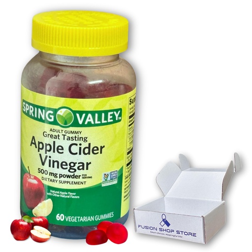 [BRSROYD4OYPROYD7] Apple Cider Vinegar Gummies- 500 mg 60 Ct (Pack of 1), Boxed By Fusion Shop Store