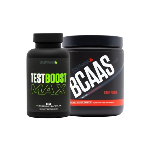 [BRSROAY3CAGWG2YU] Sculpt Nation by V Shred Test Boost Max and BCAA Fruit Punch Powder Bundle