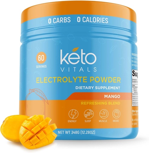 [BRSWGGAECMNRS2D3] Keto Vitals Electrolytes Powder , Keto-Friendly Electrolytes with Potassium, Magnesium, Sodium, Calcium , Keto Electrolytes supplement Energy Drink Mix , Sugar-Free, Zero Calories, Zero Carbs