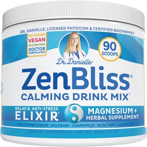 [BRSRMZIYA4BQMHTD] Zenbliss - Calming Magnesium Relaxation Drink Mix with Passion Flower and More - by Dr. Danielle