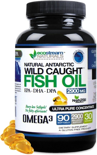 [BRSWGBIYAUIWCCLX] Wild Caught Omega 3 Fish Oil DPA-EPA-DHA Supplement 2,900 Milligrams - Now with Even More DPA-EPA-DHA